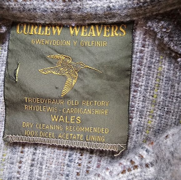 Curlew Weavers Gwehyddion Y Gylfinir 100 dicel natural green gray cardigan sizeL - Picture 4 of 11
